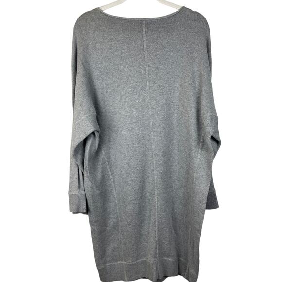 VINCE Trouvé Light Gray Boat Neck 3/4 Wide Sleeves Sweater Dress Size Medium - Picture 4 of 8
